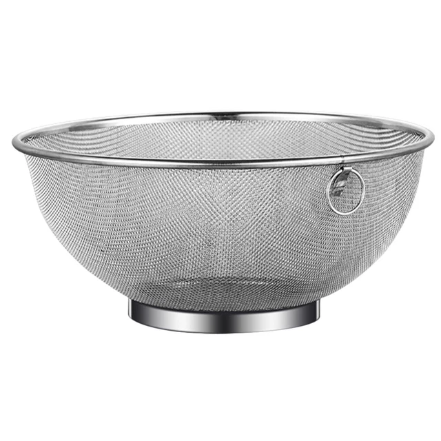 STAINLESS STEEL COLANDER Rice Washing Machine Strainer Basket Metal 8.