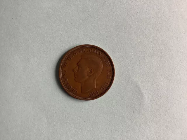 British Coin 1944 George Vi Half Penny Coin