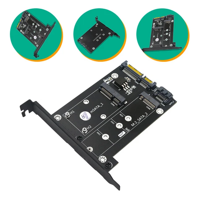 Scheda adattatore PCB MSATA adattatore SSD M.2 nero