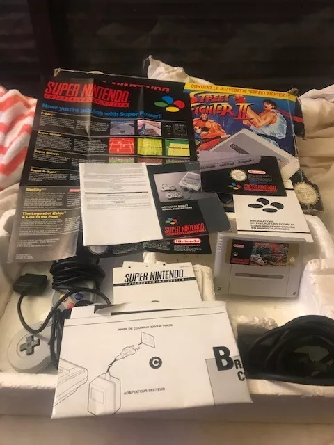 Pack Super Nintendo street fighter 2 AVEC 2 MANETTE Complet En Boite Avec Notice