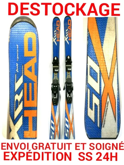 ski occasion enfant HEAD "XRC" taille: 147cm = 1 mètre 47+ fixations