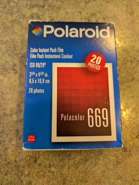 Film Polaroid 669 (exp. 2005) - Boîte De 20 Photos, 80 ISO, Instantané Couleur, Neuf