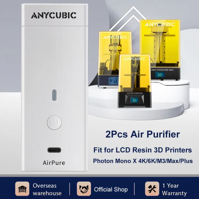 2PCS Anycubic Mini Air Purifier Lightweight Ultra Quiet  for LCD DLP 3D Printers