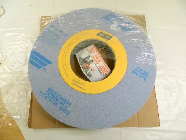 NORTON Surface Grinding Wheel 14″ Dia, 1-1/2″ Thick, 5″ Hole, 46 G 66253246804