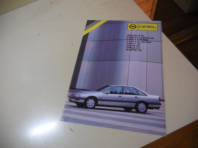 OPEL Line Up Japanese Literature 1989?  100 130 KADETT  SENATOR OMEGA MANTA