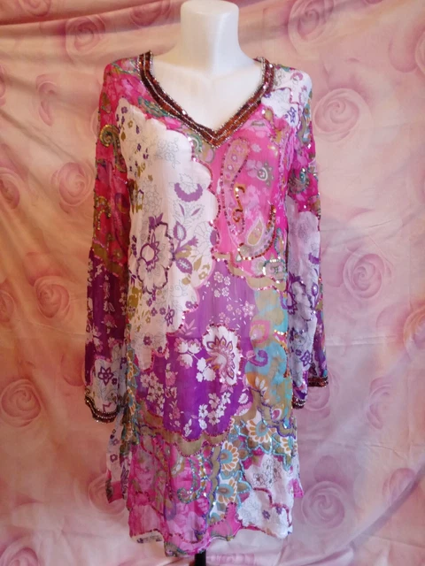 COPRICOSTUME CAFTANO DONNA indiano con pailettes EUR 8 00