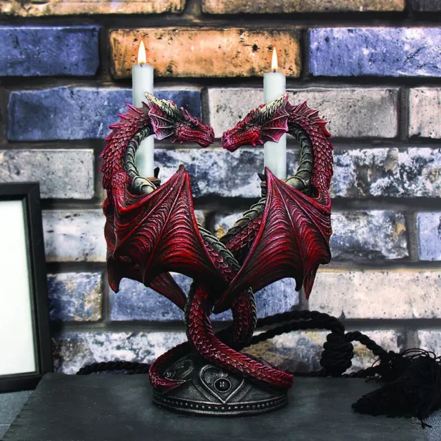 Dragon Heart Candle Holder Red Valentine Edition Anne Stokes Gothic Fantasy