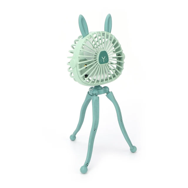 (vert)Mini Ventilateur De Poussette Portable Trépied Flexible Portable