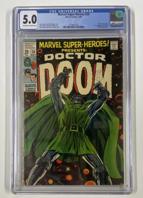 Marvel Super-Heroes #20. May '69. Marvel. 5.0 Cgc. 1St Valeria & Solo Doom Story