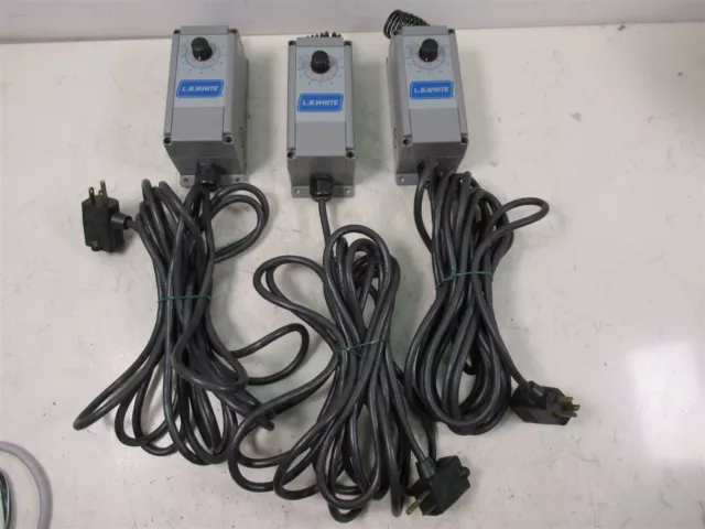 Lot of 3 L.B. White Portable Heater Thermostat 20' Cord Propane / NG Heaters