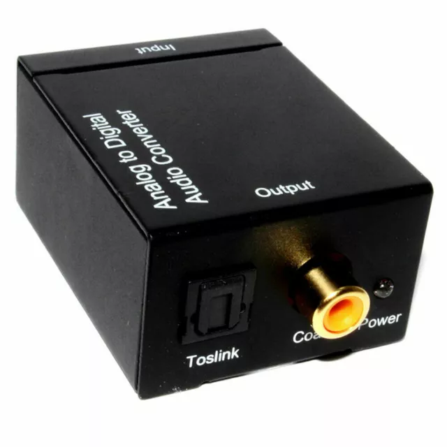 Analogique Phono Audio Pour Numérique Toslink Optique / Coaxial Convertisseur 2