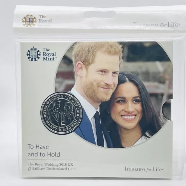 2018 Royal Mint Prince Harry & Meghan Royal Wedding BUNC £5 Crown Coin Pack