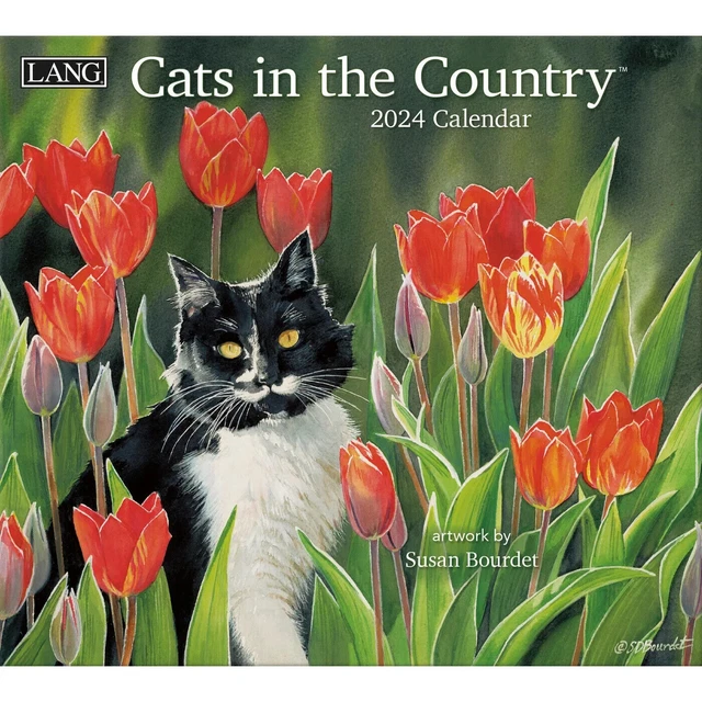 LANG CATS IN the Country 2024 Wall Calendar w £18.89 PicClick UK