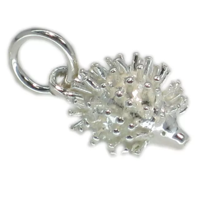 Hedgehog sterling silver charm .925 x 1 hedgehogs charms