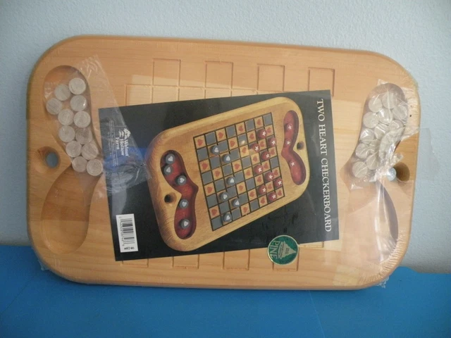 Two Hearted Checkerboard Solid Pine New by Walnut Hollow Farm G2
