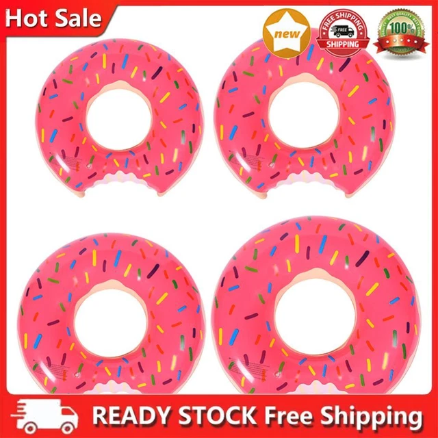 Summer Outdoor Inflatable Donut Swimming Ring Pool Buoy Mattress PVC Float Toys