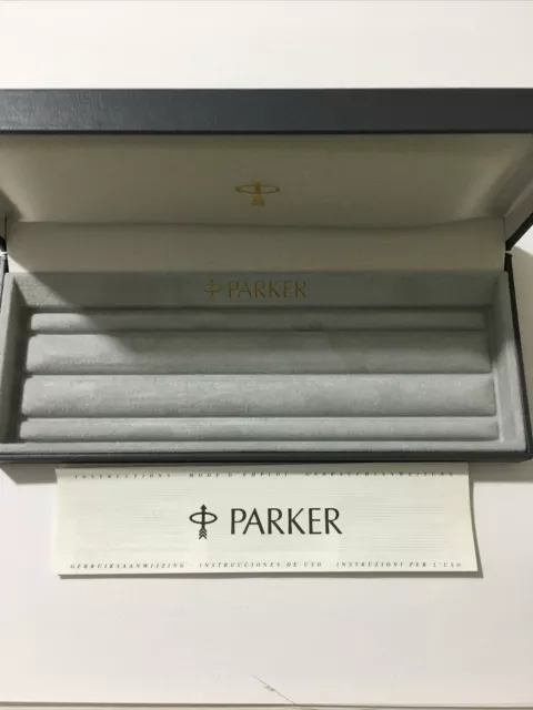 Parker Triple Pen Box & Booklet-Used Condition-Box /Booklet Only.