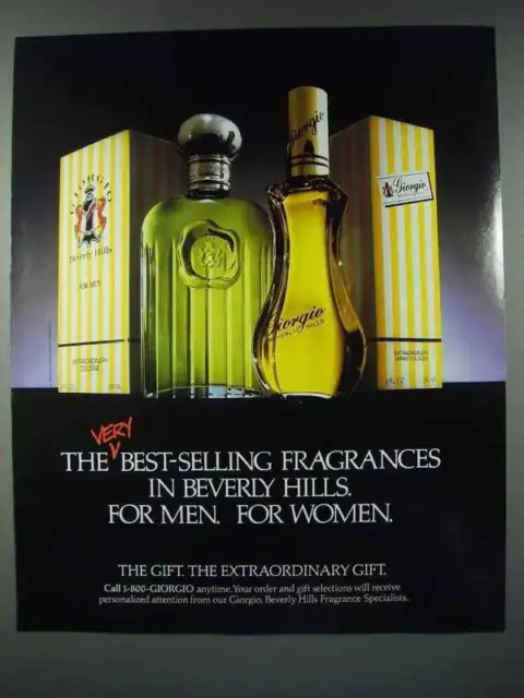 1986 Giorgio Beverly Hills Cologne, Perfume Ad