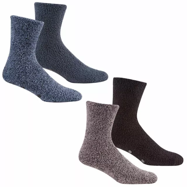 Mens Cosy Socks Soft Fleece Non Slip Thermal Lounge Slipper Gripper 6-11 Bed NEW
