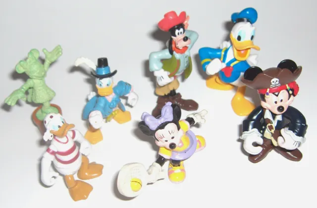 Assorted  Lot of 7 Disney Characters  Figurines-Mickey-Minnie-Donald-Goofy