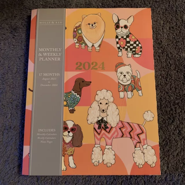 20232024 PLANNER MONTHLY Weekly Layout Notes Pages Molly & Rex Dogs
