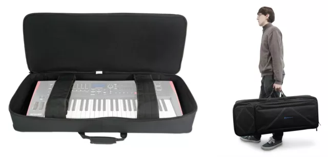 Rockville BEST BAG 49 Key Padded Rigid Durable Keyboard Gig Bag Case+Foam Insert