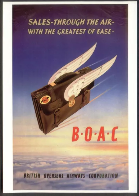 Modern Postcard: Retro Advert - BOAC Sales Through the Air. Drumahoe DG116
