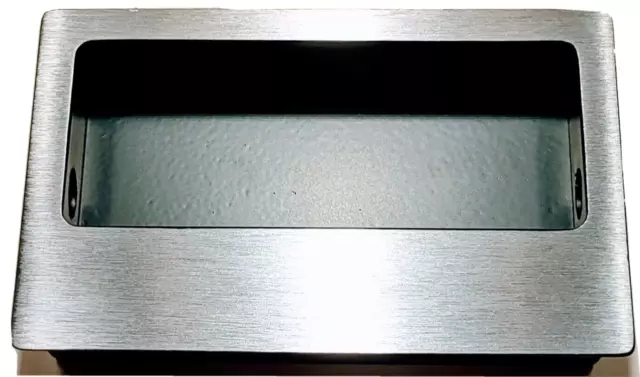 Cabinet Pull (8) Count Concealed Cup Flush Mount Drawer Door, Satin Finish NIB