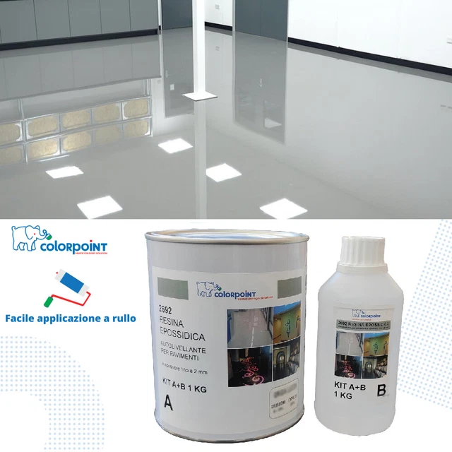 VERNICE EPOKIM SATINATO Resina Epossidica Per Pavimenti Interni A B Kg 5 Colori EUR 66,00 - IT - Foto 7