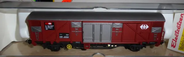 Electrotren 1458 K H0 Covered Goods Wagon Gbs The SBB Epoch 4/6 Very Good, Boxed