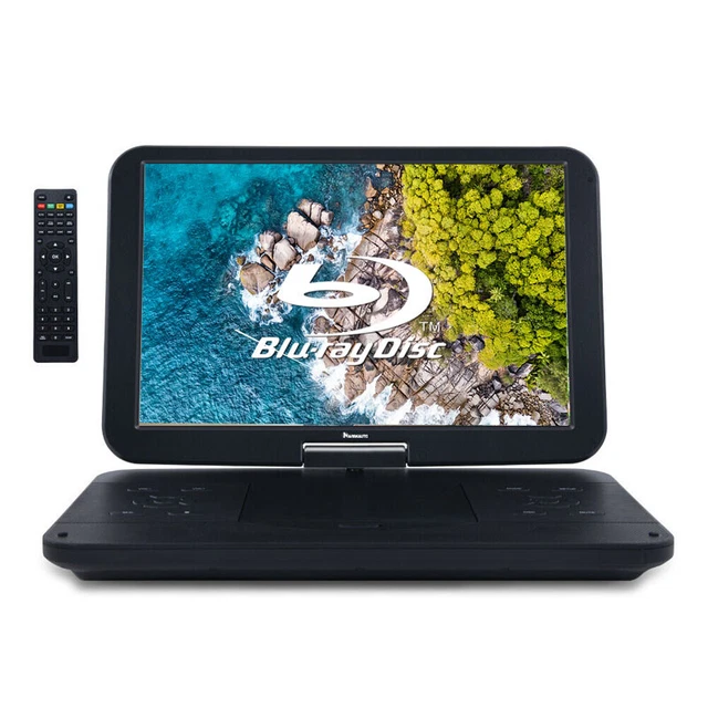 NAVISKAUTO 15.4& HD Portable Blu ray DVD Player Rechargeable HDMI