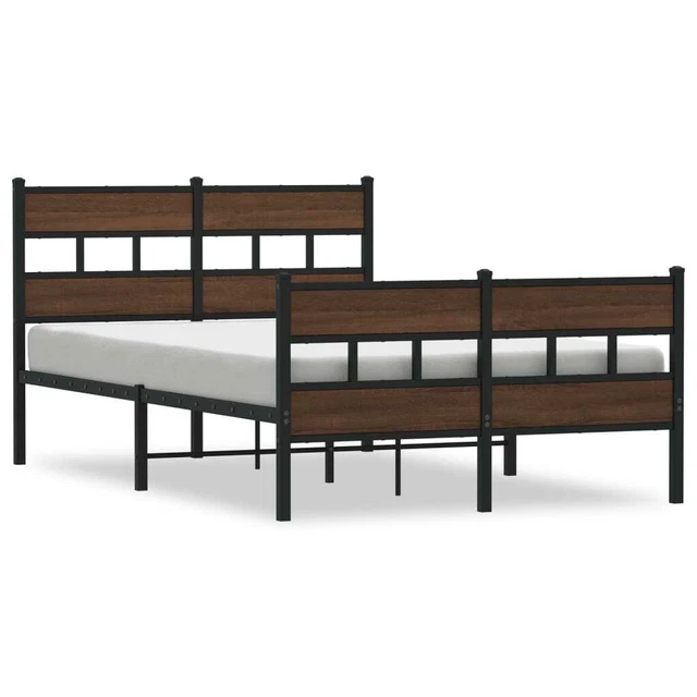 BED FRAME WITHOUT Mattress with Headboard and Footboard 120x190 cm