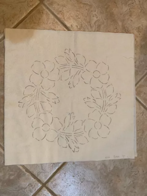 Stenciled for Hand-Quilting project 16.5” X 16.5” Quilt Shop Quality Material