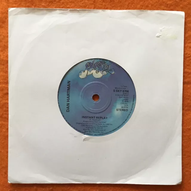 Dan Hartman- Instant Replay (2 versions)- Blue Sky Records 7” 1978