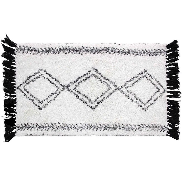 Tapis De Bain Freya Blanc 50 x 80 Coton - Douceur d'Intérieur