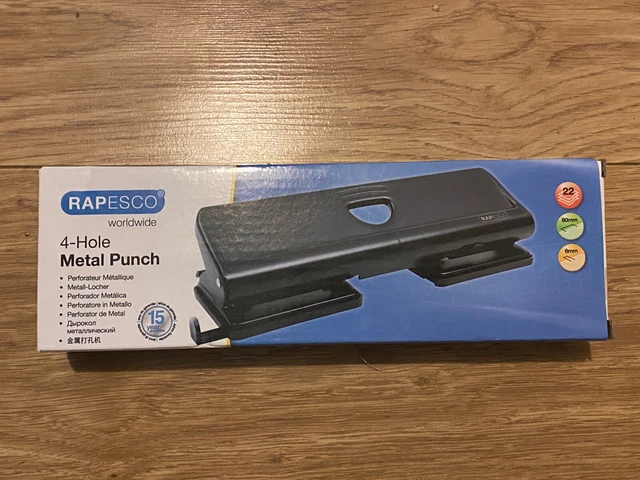 Punzón de metal de 4 orificios Rapesco 720 (22 hojas) 1054