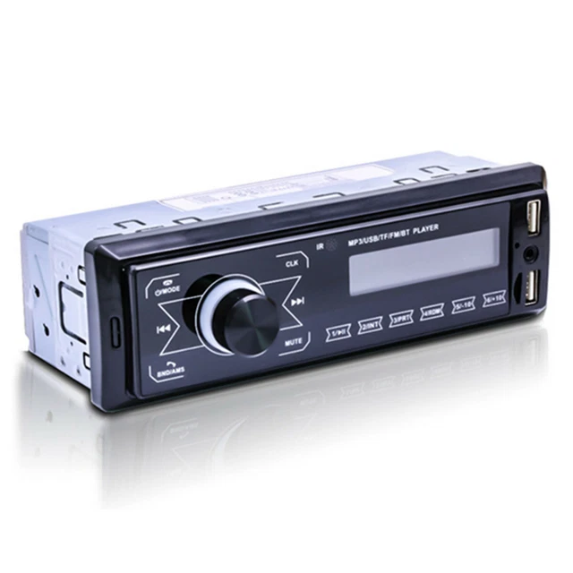Single 1DIN Car Stereo Radio In-dash MP3 LCD Audio Player AUX-in FM Bluetooth