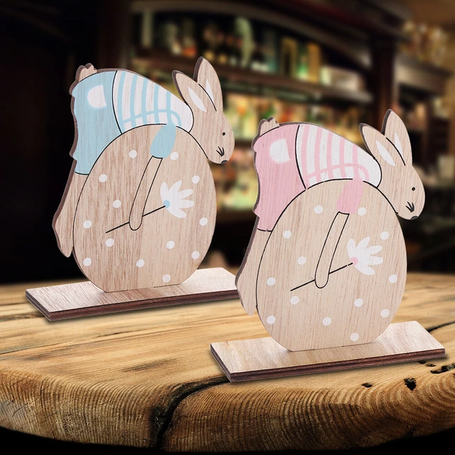 Lieferungen von Parteien Handwerk Frohes Osterfest Häschen Ei Hase Ostern Holz