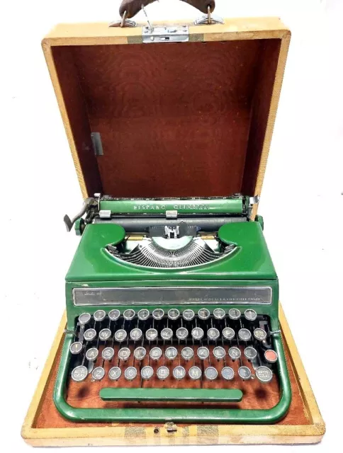 ►antigua maquina de escribir metalica HIPANO OLIVETTI base y tapa Ñ typewriter ►