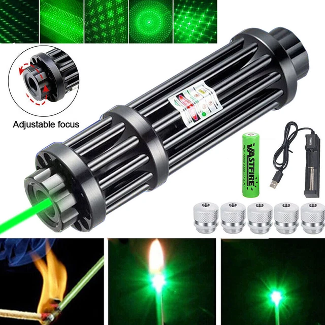 HIGH POWER GREEN Laser Pointer Pen Visible Beam Dot Laser Light 8000m W ...