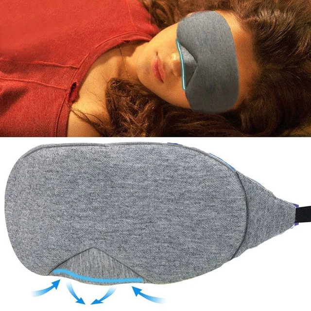 Maschera per occhi notturni cotone morbido per uomo donna sonno maschera per occhi indossare maschera per dormire