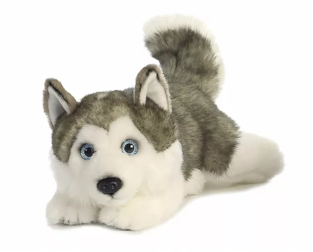 Aurora Miyoni Lying Husky Plush Stuffed Animal Toy Brand New #26263