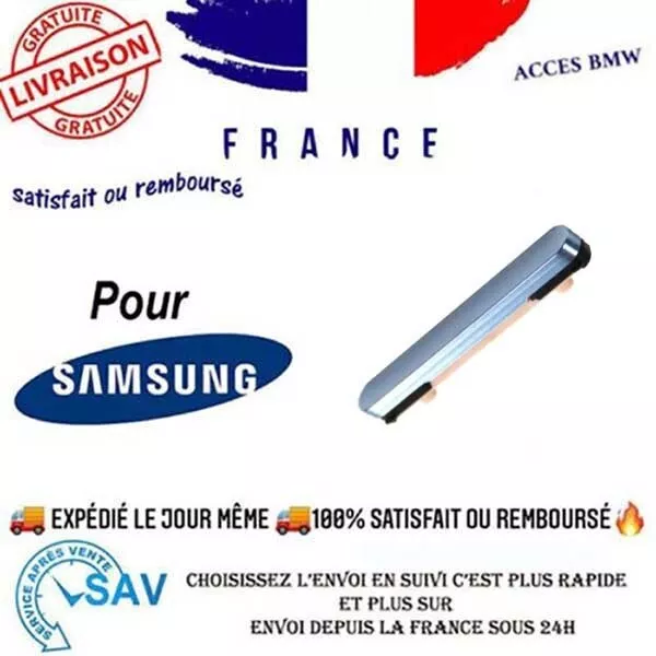 Bouton On/Off et Volume Premium Argent pour Samsung Galaxy S24 Plus 5G S926