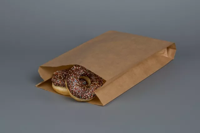KRAFT Grease Proof Sulphite BROWN PAPER BAGS Sweets Food Grocery Sandwich Bakery