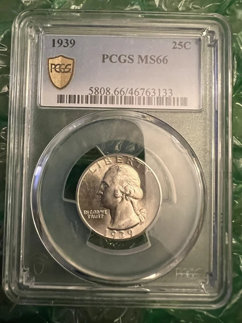 1939 Washington Quarter PCGS MS66