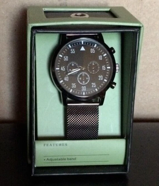 men's aviator mesh strap watch goodfellow & co ™ gunmetal