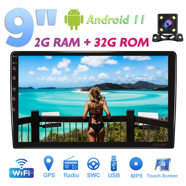 9" Touch Screen Carplay 2Din Android 11.0 Car Radio Stereo GPS MP5 Player WiFi