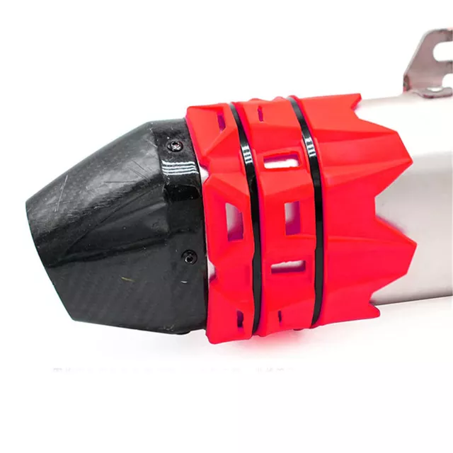 Motorcycle Exhaust Tail Pipe Muffler Shield Protector for Honda Yamaha Red