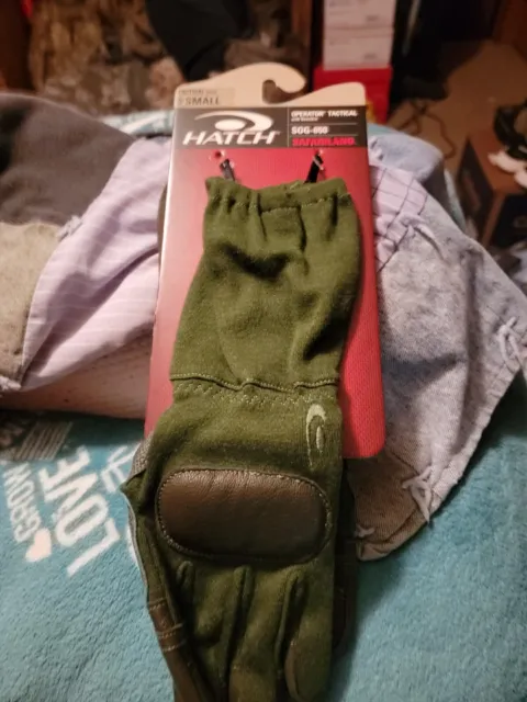 2 Pair Hatch SOG-650 OD Green Operator Tac Gloves Made w/ Kevlar Size SMALL 3