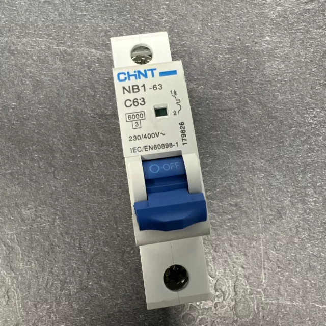 CHINT NB1-63 C63 63 Amp Type C Single Pole MCB (NEW)